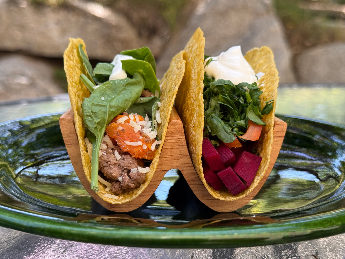 Solid Hardwood Taco Holders, Taco Stand, Taco Display, Taco Tray