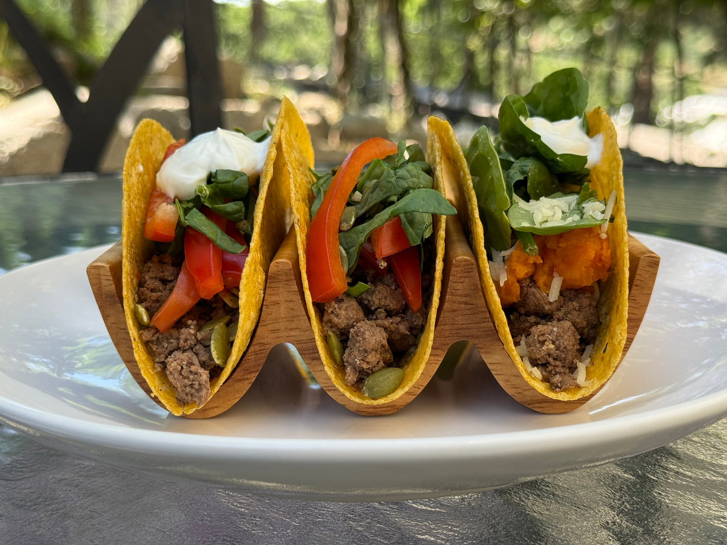 Solid Hardwood Taco Holders, Taco Stand, Taco Display, Taco Tray