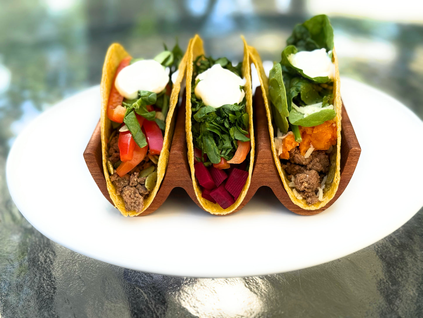 Solid Hardwood Taco Holders, Taco Stand, Taco Display, Taco Tray